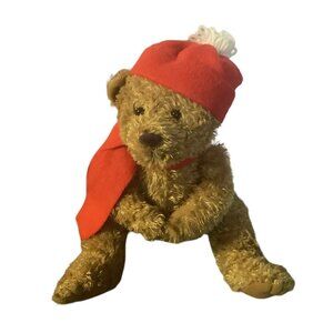 KMart Soft Touch Teddy Bear Hand Puppet Magnetic Hands Stuffed Animal Toy 9"